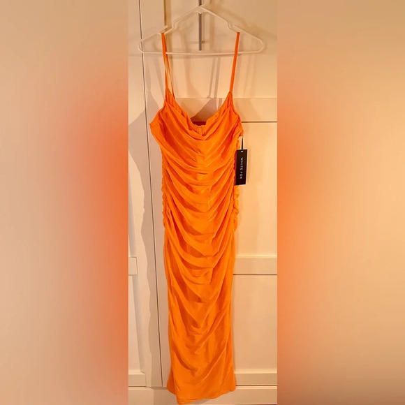 White Fox - Orange Corset Maxi Dress - Picture 1 of 2
